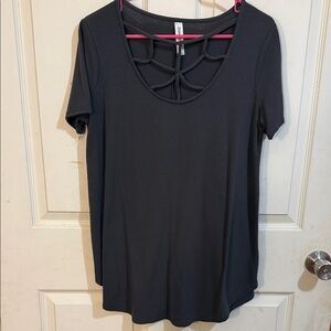 Grey Short Sleeve Top